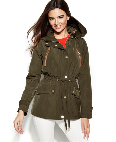 michael kors rain jacket|michael kors hooded anorak jacket.